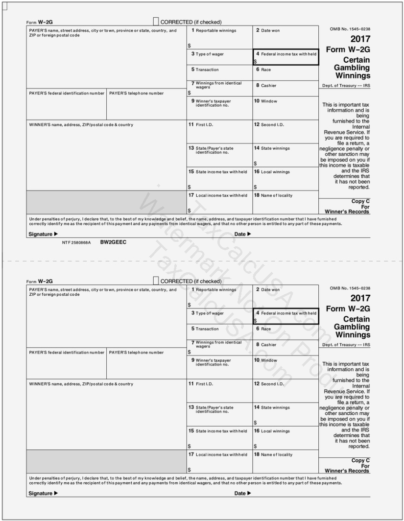 TaxCalcUSA - W-2 W-2G Tax Forms