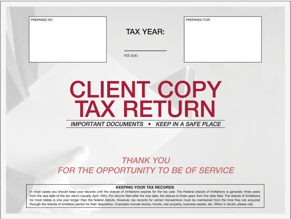 Tax Return Envelopes TaxCalcUSA