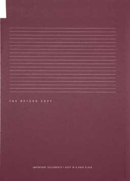 Tax Folders with Top Staple Tab