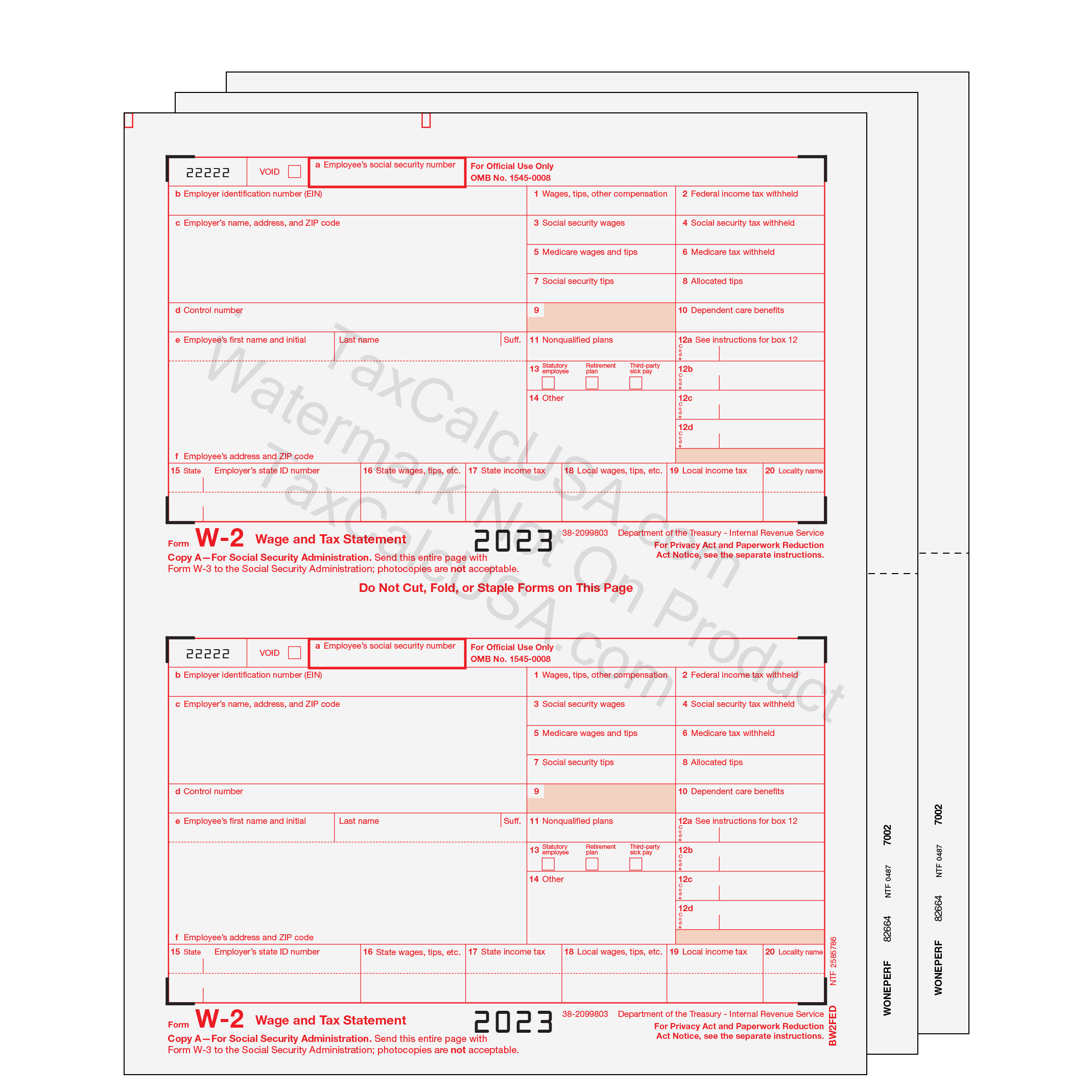 TaxCalcUSA - W-2 W-2G Tax Forms